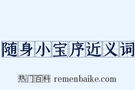 随身小宝序近义词是什么意思的图片